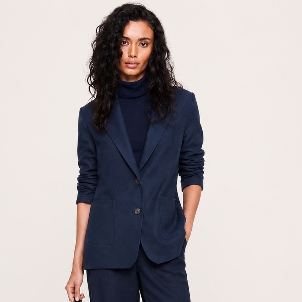 NWT! Banana Republic Navy Milano Sweater Blazer - Size XXS 🎪